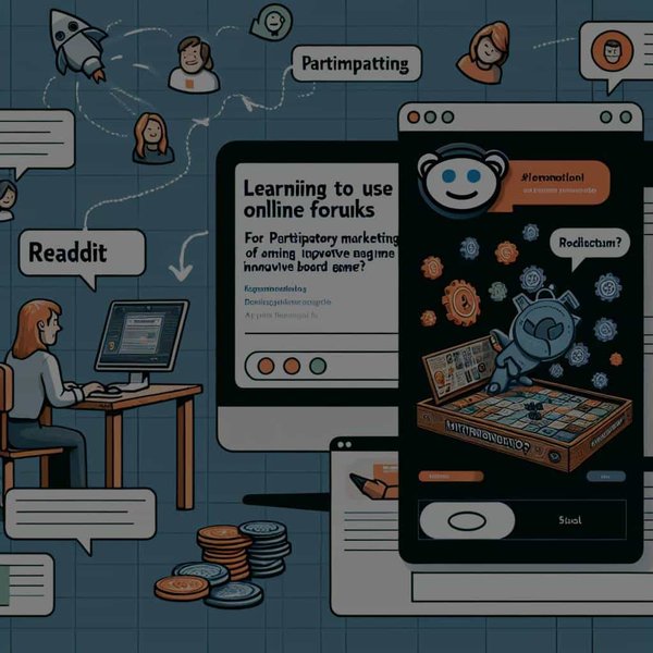 Comment utiliser les forums en ligne comme Reddit pour le marketing participatif d'un jeu de société innovant ?